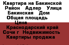 Квартира на Бакинской › Район ­ Адлер › Улица ­ Бакинская › Дом ­ 6 › Общая площадь ­ 26 › Цена ­ 2 600 000 - Краснодарский край, Сочи г. Недвижимость » Квартиры продажа   